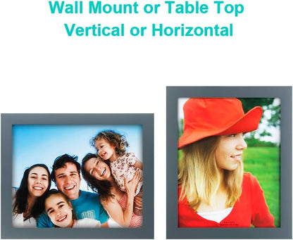 RPJC 5x7 Picture Frames Made of Solid Wood High Definition Glass for Table Top Display and Wall Mounting Photo Frame Black