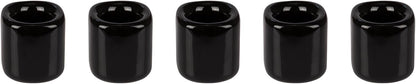 Mega Candles 5 pcs Black 1/2 Inch Diameter Ceramic Chime Ritual Spell Candle Holders, Great for Casting Chimes, Meditation, Rituals, Spells, Vigil, Witchcraft, Wiccan Supplies