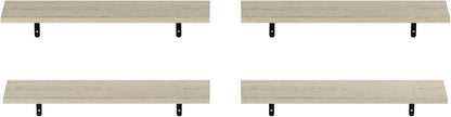 Furinno Rossi 5-Tier Wall Mount Floating Radial Corner Shelf, White