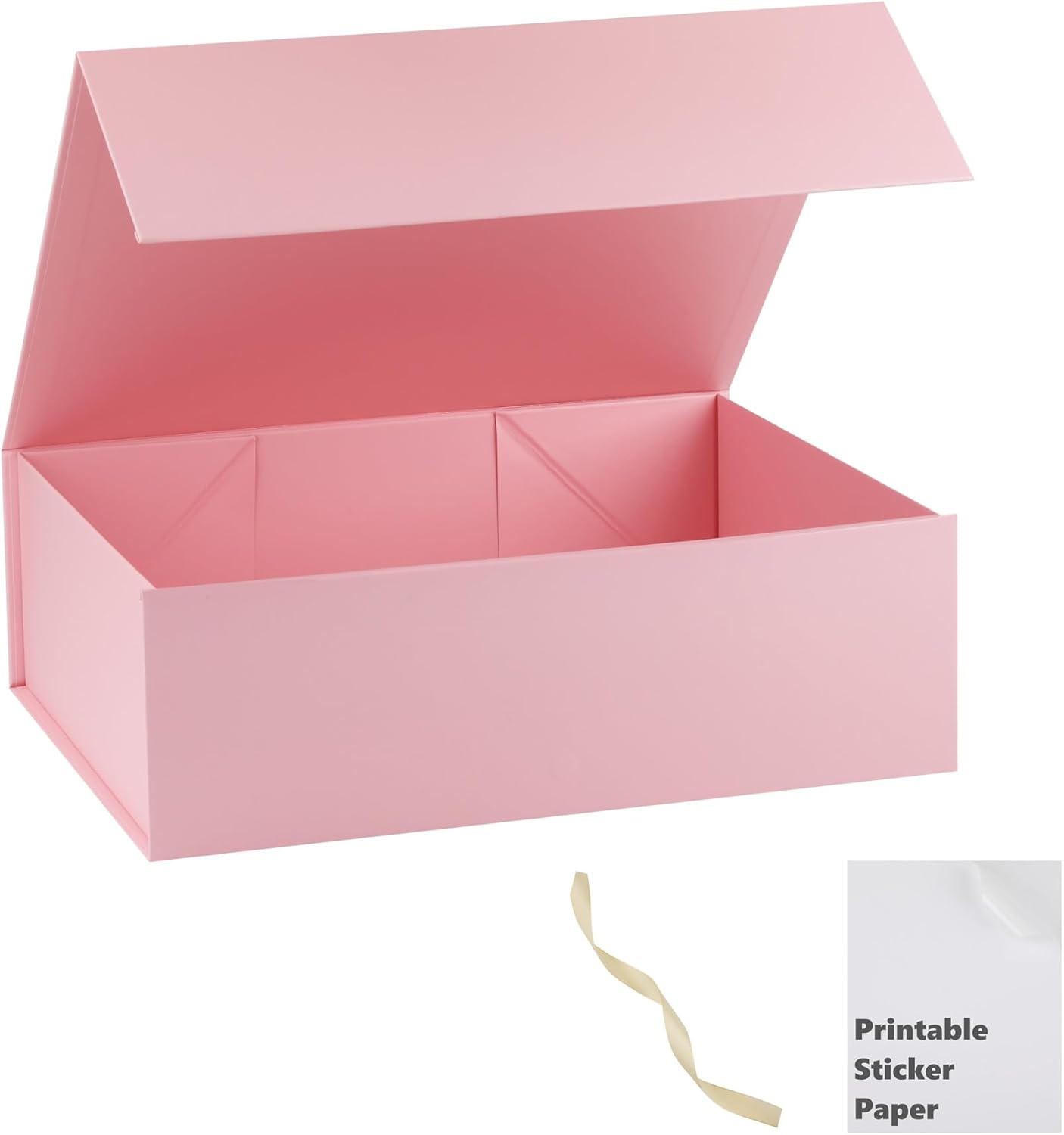 Pink Gift Box,10x7.3x3.5 Gift Boxes With Lids For Presents Includes Ribbon And Diy Printable Sticker Paper,Bridesmaid Proposal Box,Magnetic Gift Box For Birthday,Wedding,Graduation - Colors B