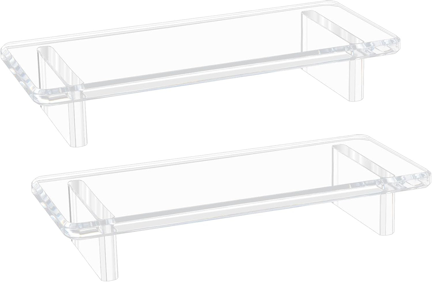 Chivalral Acrylic Bathroom Counter Tray: Water-Resistant Kitchen and Bathroom Tray Countertop Decor,Perfect for Soap Dish,Vanity,Plant,Candle Decor,and Riser Organizer-Small