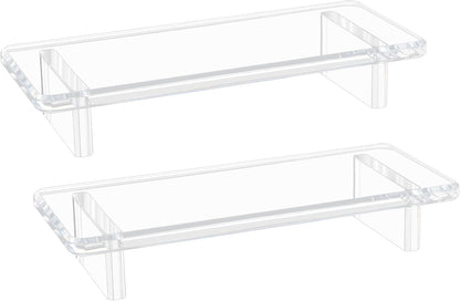 Chivalral Acrylic Bathroom Counter Tray: Water-Resistant Kitchen and Bathroom Tray Countertop Decor,Perfect for Soap Dish,Vanity,Plant,Candle Decor,and Riser Organizer-Small