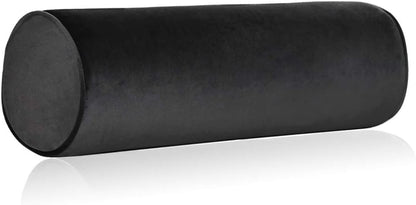 Tinbolunce Memory Foam Roll Pillow for Knee/Leg/Neck - Full Moon Bolster/Round Cylinder Pillow for Sleeping on Side or Back - Removable Cooling Cover Length 18" x 6" Diameter (Navy Blue)