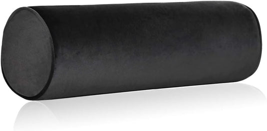 Tinbolunce Memory Foam Roll Pillow for Knee/Leg/Neck - Full Moon Bolster/Round Cylinder Pillow for Sleeping on Side or Back - Removable Cooling Cover Length 18" x 6" Diameter (Navy Blue)