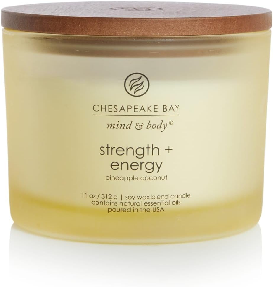 Chesapeake Bay Candle PT40886 Scented Candle Awaken + Invigorate (Lemongrass Eucalyptus) Medium Green Home Décor