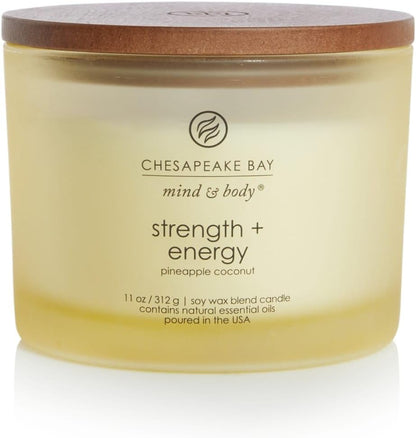 Chesapeake Bay Candle PT40886 Scented Candle Awaken + Invigorate (Lemongrass Eucalyptus) Medium Green Home Décor