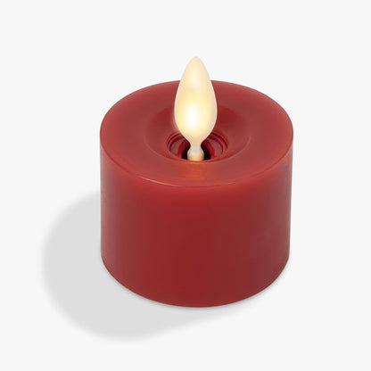 Luminara Flickering Flameless Pearl Ivory Tealights - Warm LED Light Flame Votives - Battery Operated Decor for Dining Room Table Centerpieces, Fireplace Mantel, Dinner Party, Reception - Set of 4