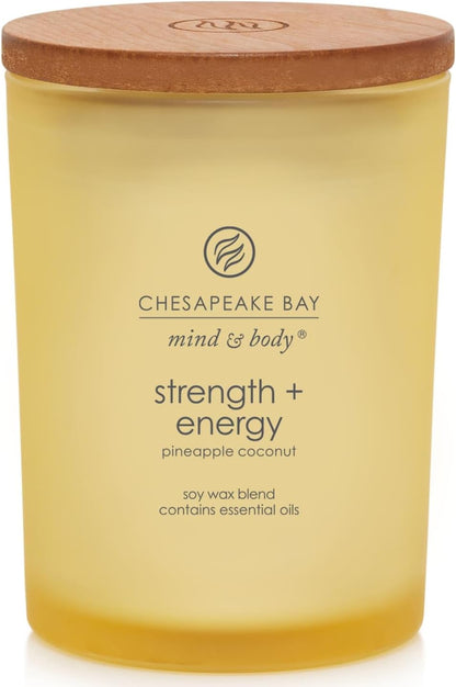 Chesapeake Bay Candle PT40886 Scented Candle Awaken + Invigorate (Lemongrass Eucalyptus) Medium Green Home Décor