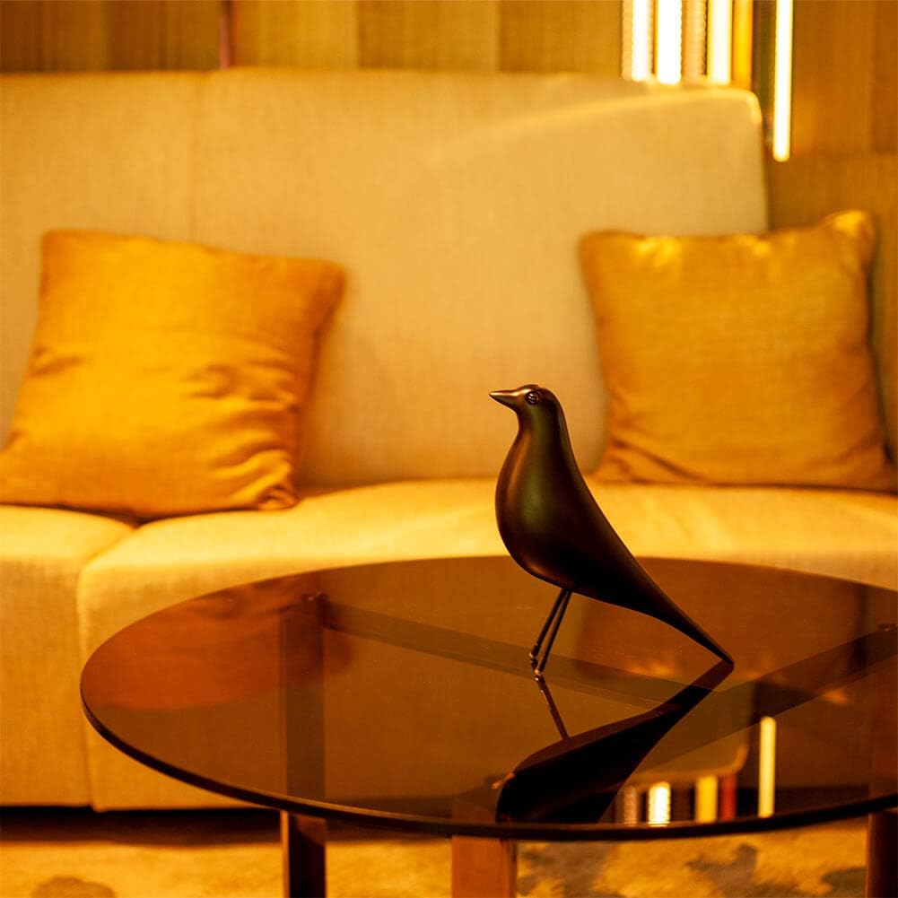 Mid Century Sculpture House Bird - Office Decor Desk Dove Ornament Arts Gift Replica (Yellow)