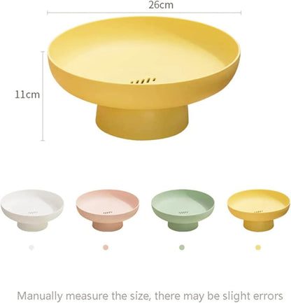 onefitow Fruit bowl Fruit Basket for Kitchen Countertop Storage Baskets Stand Organization, Decor Centerpiece for Kitchen Counter or Dining Room Tables (Pink)
