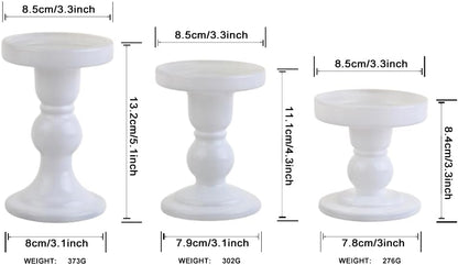 6-Piece Set of Glass Candlestick, Crystal Candlestick Holder Holder and Conical Candle, Christmas Candle Holder Decoration, Family Living Room Wedding Candle Holder (Clear 2sets)