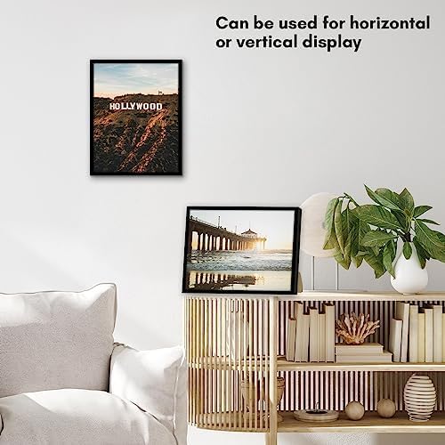 Americanflat 24x36 Poster Frame with Polished Plexiglass - Streamline Collection - Thin Border Picture Frame for Wall Display - Hanging Hardware Included - Black - Colors B