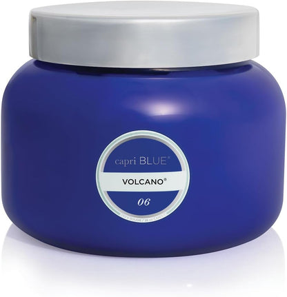 Capri Blue Volcano Scented Candles - Luxury Glass Jar Candles for Home Scented with Tropical Fruit & Sugared Citrus - Soy Wax Blend - Blue Color (19 oz)