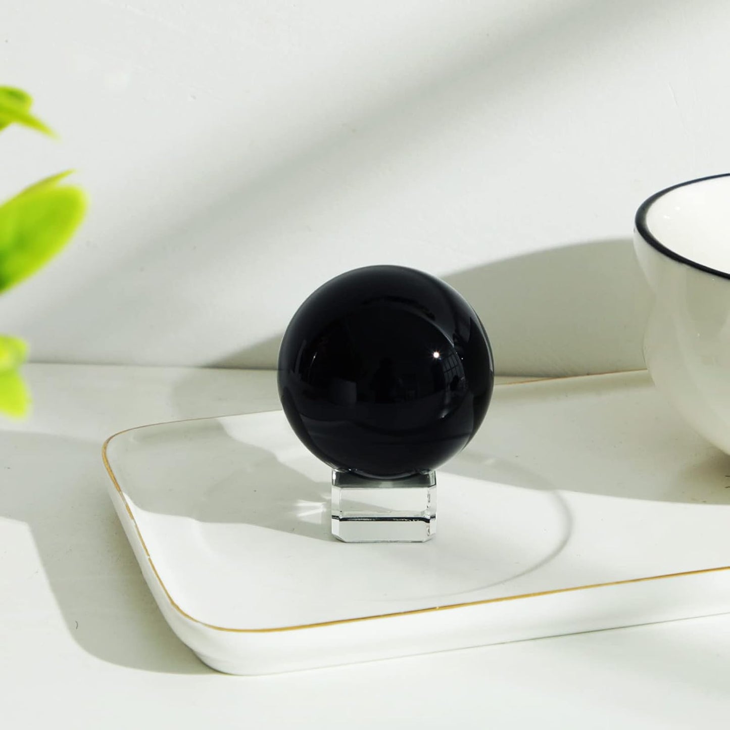 LONGWIN 50mm(2 inch) K9 Photography Solid Crystal Glass Ball Sphere with Free Stand Suncatcher (Clear)