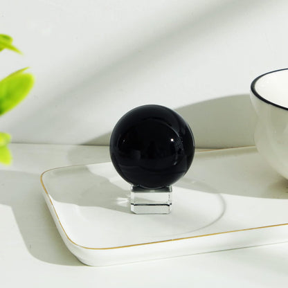 LONGWIN 50mm(2 inch) K9 Photography Solid Crystal Glass Ball Sphere with Free Stand Suncatcher (Clear)