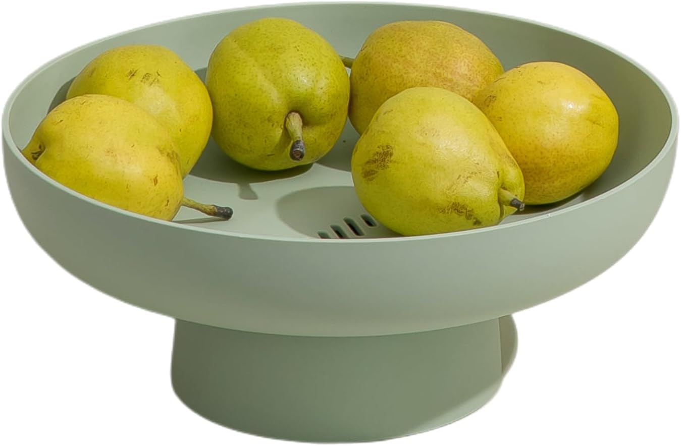 onefitow Fruit bowl Fruit Basket for Kitchen Countertop Storage Baskets Stand Organization, Decor Centerpiece for Kitchen Counter or Dining Room Tables (Pink)