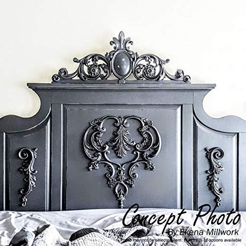 Ekena Millwork 42 3/8"W x 8 3/8"H x 2 1/2"P Kendall Center with Scrolls Onlay