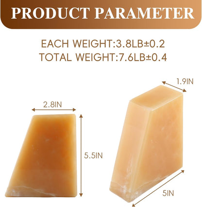 Karibiber Travertine Bookends for Heavy Books, Marble Decorative Bookends for Shelves, Heavy-Duty Stone Book Ends for Hardback Book & Cookbooks, Unique Book Stopper & Holder, Travertino Italy