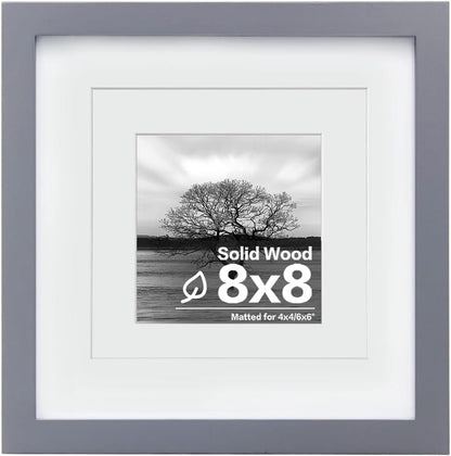 Egofine 12x16 Picture Frame Black, Covered by Plexiglass Made of Solid Wood, Display Pictures 9x12 and 11x14 with Mat or 12x16 Without Mat, for Wall Mounting Photo Frame - Colors B