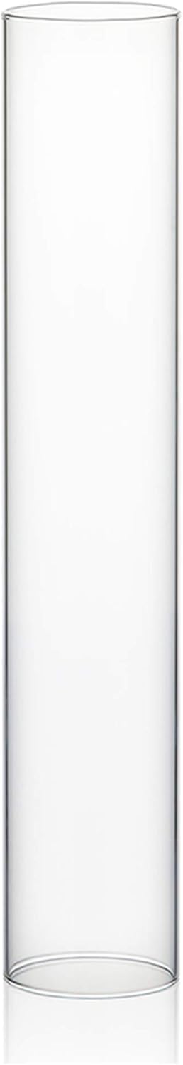 WGVI Hurricane Candle Holder Sleeve, Wide 4", Height 10", Clear Glass Cylinder Candleholder, Chimney Tube, Open Ended Candle Shade, 1 Piece - Colors B
