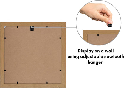 Americanflat 8x10 Picture Frame with Shatter-Resistant Glass - Use as 5x7 Frame with Mat or Display 8x10 Photo Without Mat - Signature Collection - Picture Frames for Tabletop and Wall Display - Black