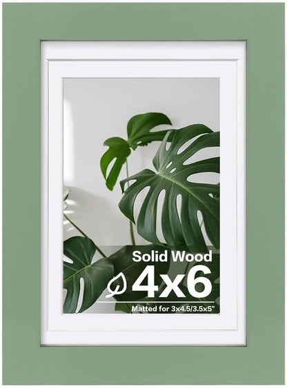 Egofine 12x16 Picture Frame Black, Covered by Plexiglass Made of Solid Wood, Display Pictures 9x12 and 11x14 with Mat or 12x16 Without Mat, for Wall Mounting Photo Frame - Colors A