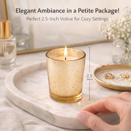 48-Pack Clear Glass Votive Candles – 10–12 Hour Long Burn, Unscented, Ivory, Bulk Set for Weddings, Events & Table Centerpieces – Hosley