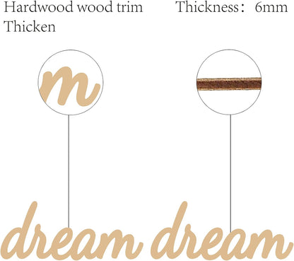 CREATCABIN Welcome Sign Welcome Wood Cutout Wooden Wall Decor Letters Laser Cut Art Unfinished Rustic Decorative DIY for Front Door Home Gallery Porch Coffee Bar Wreath Gift 11.8 x 2.4 Inch