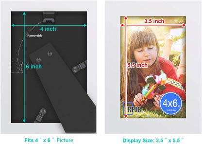 RPJC 5x7 Picture Frames Made of Solid Wood High Definition Glass for Table Top Display and Wall Mounting Photo Frame Black