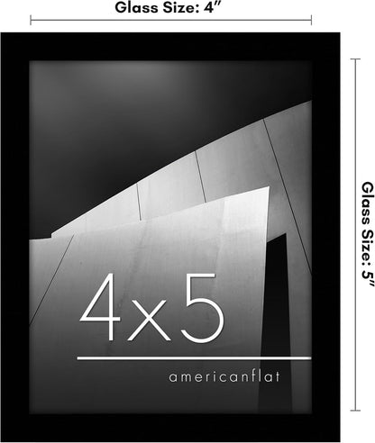 Americanflat 24x36 Poster Frame with Polished Plexiglass - Streamline Collection - Thin Border Picture Frame for Wall Display - Hanging Hardware Included - Black - Colors D