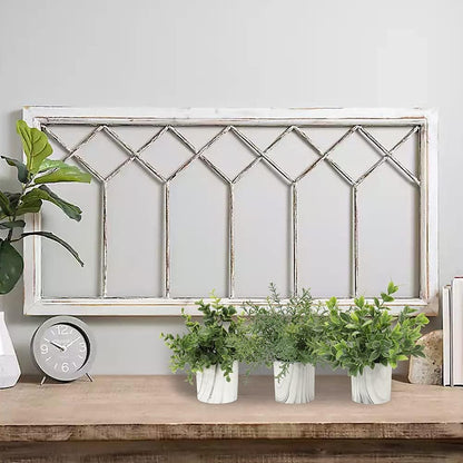 Hollyone Mini Artificial Potted Plants Fake Plants in Marble Pots, 1Pcs Plastic Eucalyptus Greenery Faux Plants for Home Office Desk Room Centerpiece Shelf Décor