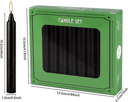 30-Pack 10-Color Taper Candles - 10 Inch Dripless & 10-Hour Burn｜Wedding/Birthday/Home Decor with Premium Wax