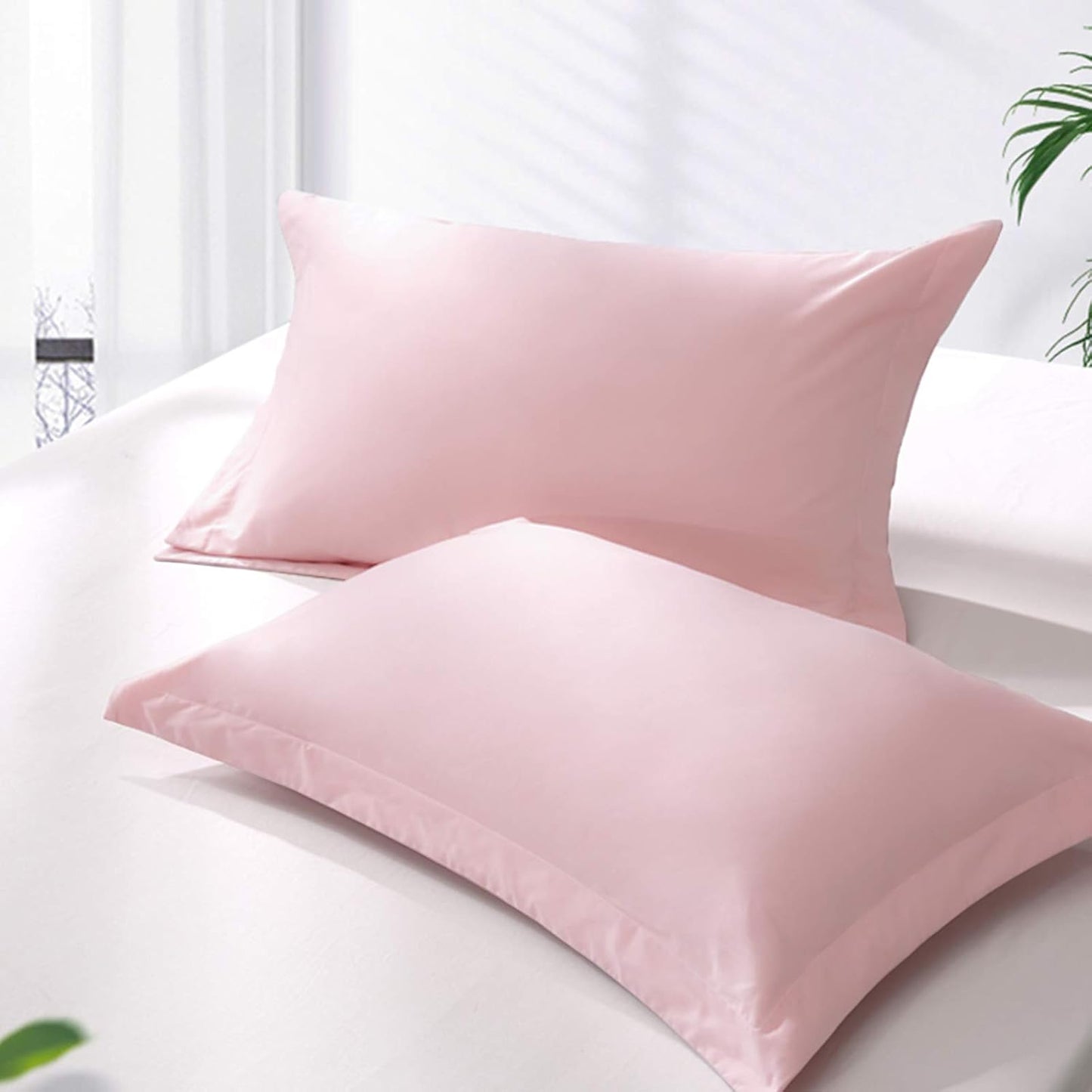 NTBAY Cotton 26x26 Euro Sham Covers - 500 Thread Count Egyptian Cotton Euro Pillow Covers, 2 Pack Super Soft and Breathable 26x26 Pillow Covers, Square Pillow Cases, White