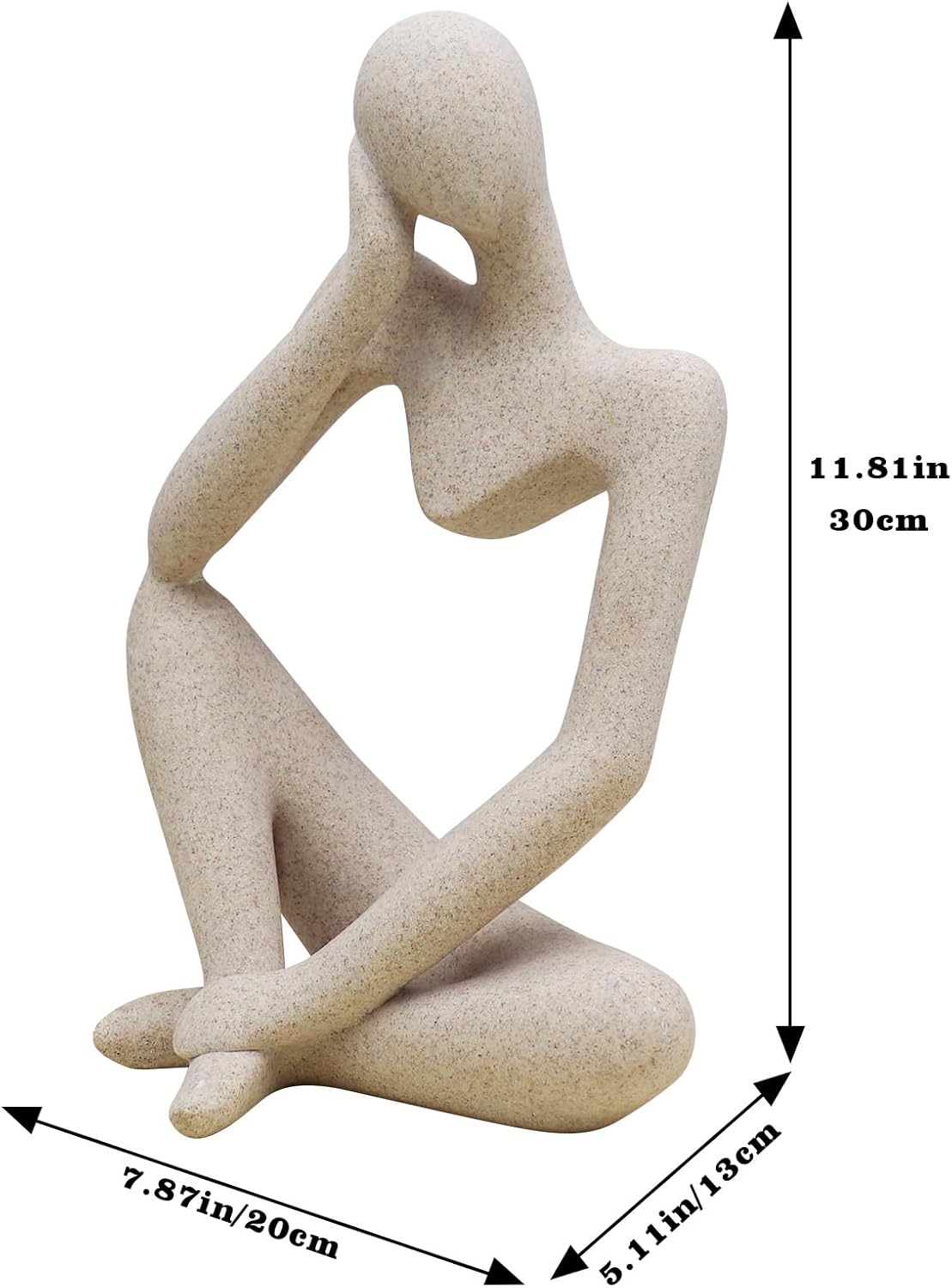 Thinker Statues And Sculptures, Sandstone Resin Thinker Statue Ornaments, Abstract Style Sculptures, Housewarming Gifts, Housewarming Decorations, Living Room Dining Desk Decorations (Right, Small)