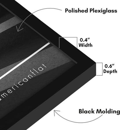 Americanflat 24x36 Poster Frame with Polished Plexiglass - Streamline Collection - Thin Border Picture Frame for Wall Display - Hanging Hardware Included - Black - Colors A