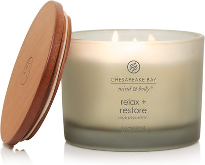 Chesapeake Bay Candle PT40886 Scented Candle Awaken + Invigorate (Lemongrass Eucalyptus) Medium Green Home Décor