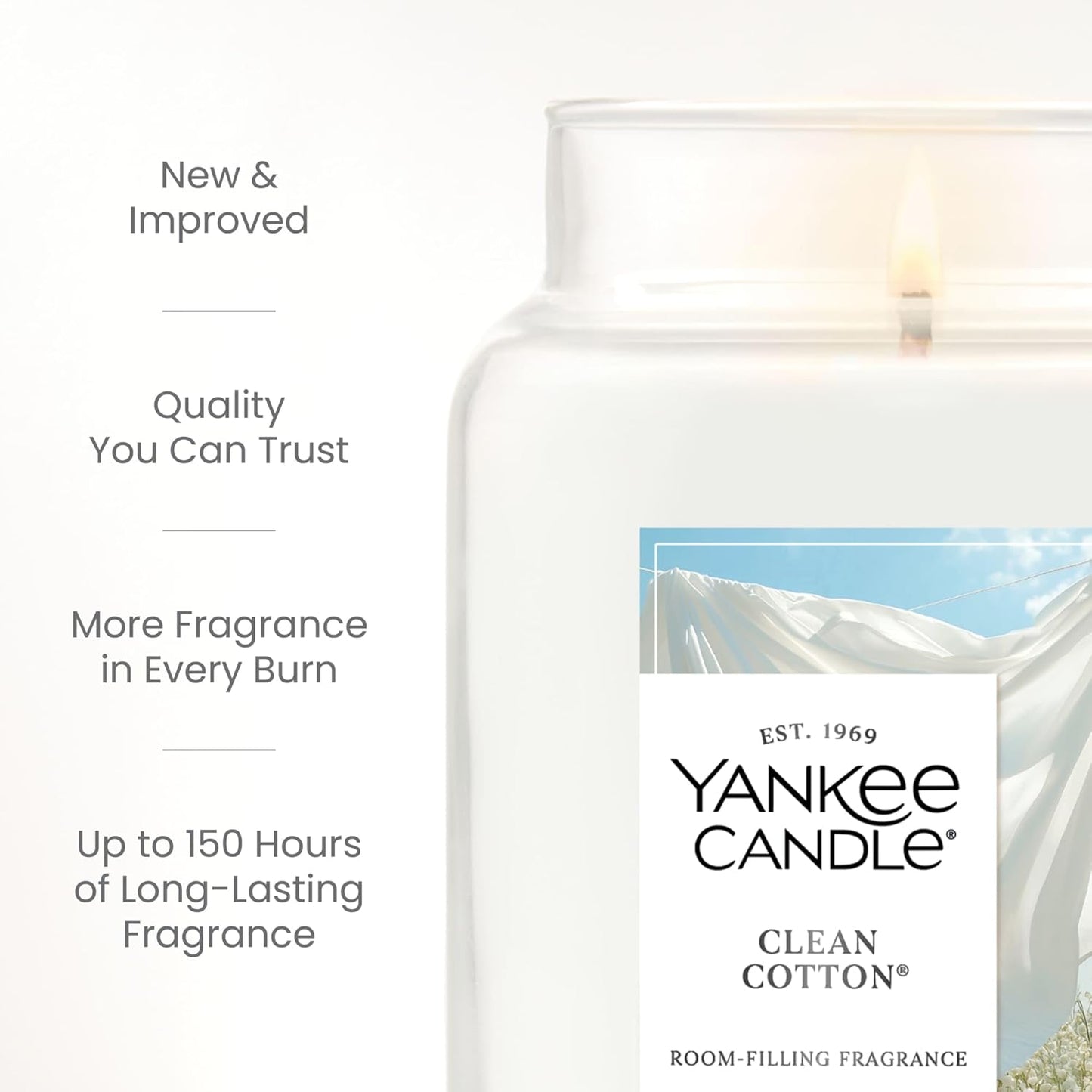 Yankee Candle Ocean Air Scented Candle, 22oz Large Jar with up to 150 Hour Burn Time, Giftable