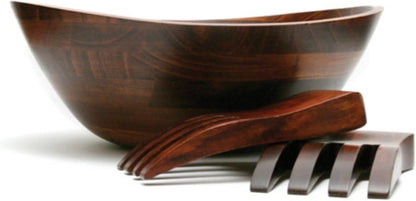 Lipper International Cherry Finished Wavy Rim Beechwood Serving Bowl for Fruits or Salads, Matte, Small, 7.5" x 7.25" x 3", Single Bowl, 30.43Fl oz