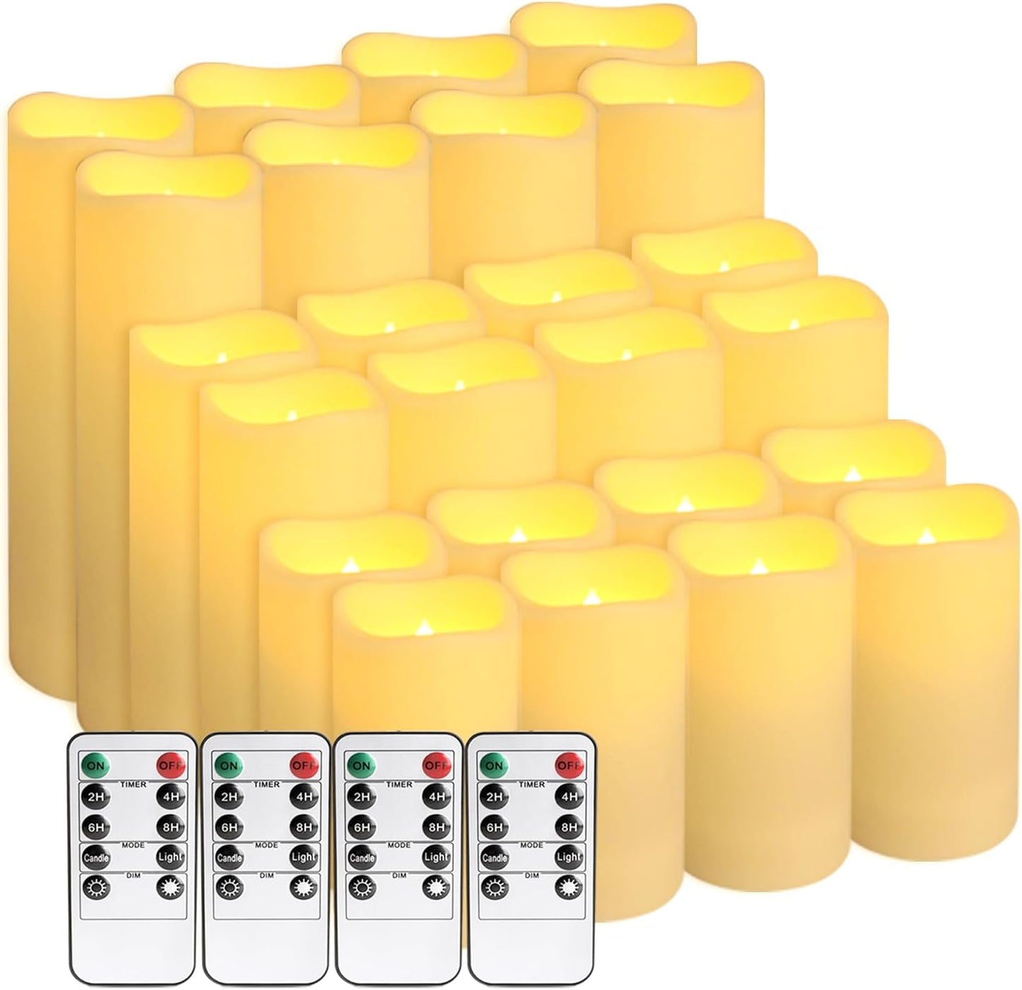 48- Pack of 3 Sizes of LED Flameless Candles.This Candle is Suitable for café, Fancy Restaurant, Bookstore and Other Scenes to Create a Relaxing and Romantic Atmosphere.