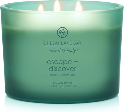 Chesapeake Bay Candle PT40886 Scented Candle Awaken + Invigorate (Lemongrass Eucalyptus) Medium Green Home Décor
