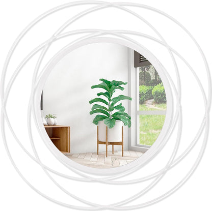 Gold Sunburst Mirrors for Wall Decorative Metal Round Art Mirrors Large Wall Decor Hanging Mirror for Bathroom Bedroom Living Room Vanity Entryway 16"