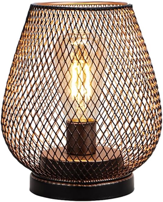 JHY DESIGN Set of 2 Metal Cage LED Lantern Battery Powered Cordless Accent Light with LED Great for Weddings Parties Patio Events for Indoors Outdoors