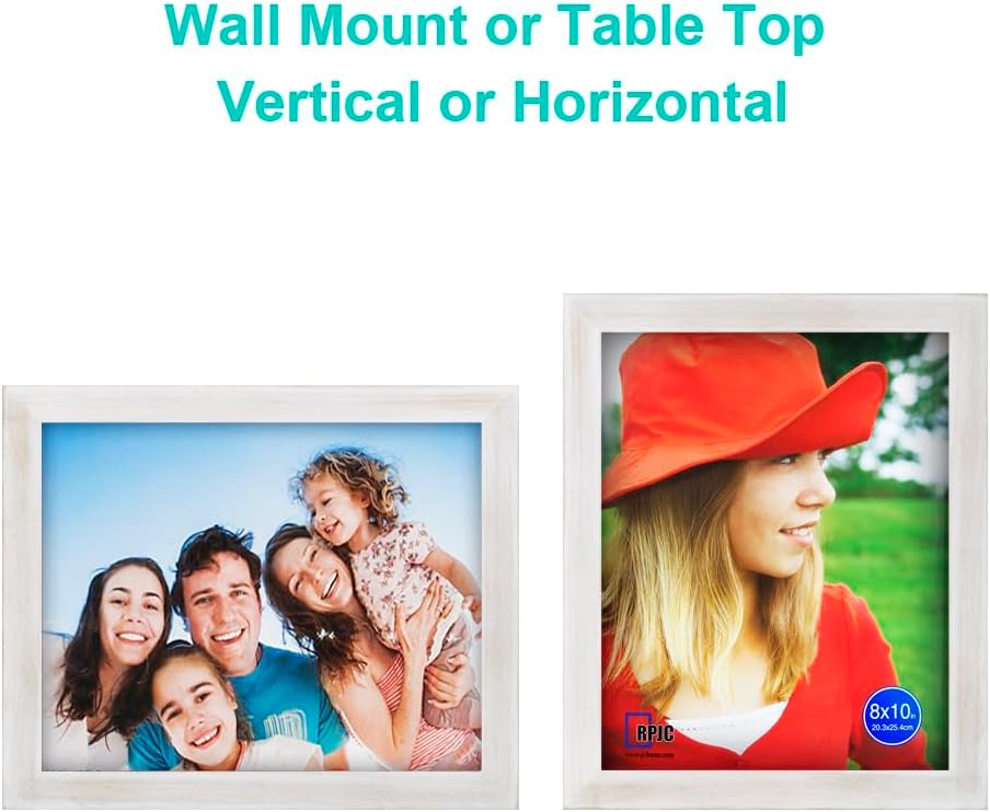 RPJC 5x7 Picture Frames Made of Solid Wood High Definition Glass for Table Top Display and Wall Mounting Photo Frame Black