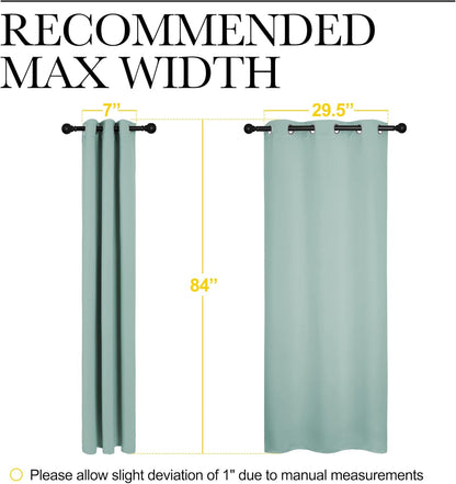 NICETOWN Halloween Pitch Black Solid Thermal Insulated Grommet Blackout Curtains/Drapes for Bedroom Window (2 Panels, 42 inches Wide by 63 inches Long, Black) - Colors A