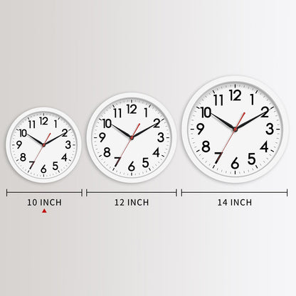 AKCISOT Wall Clock, Modern Small Wall Clocks Battery Operated 8 Inch, Silent Non-Ticking Analog Classic for Office, Home, Bathroom, Kitchen, Bedroom, School(Black)