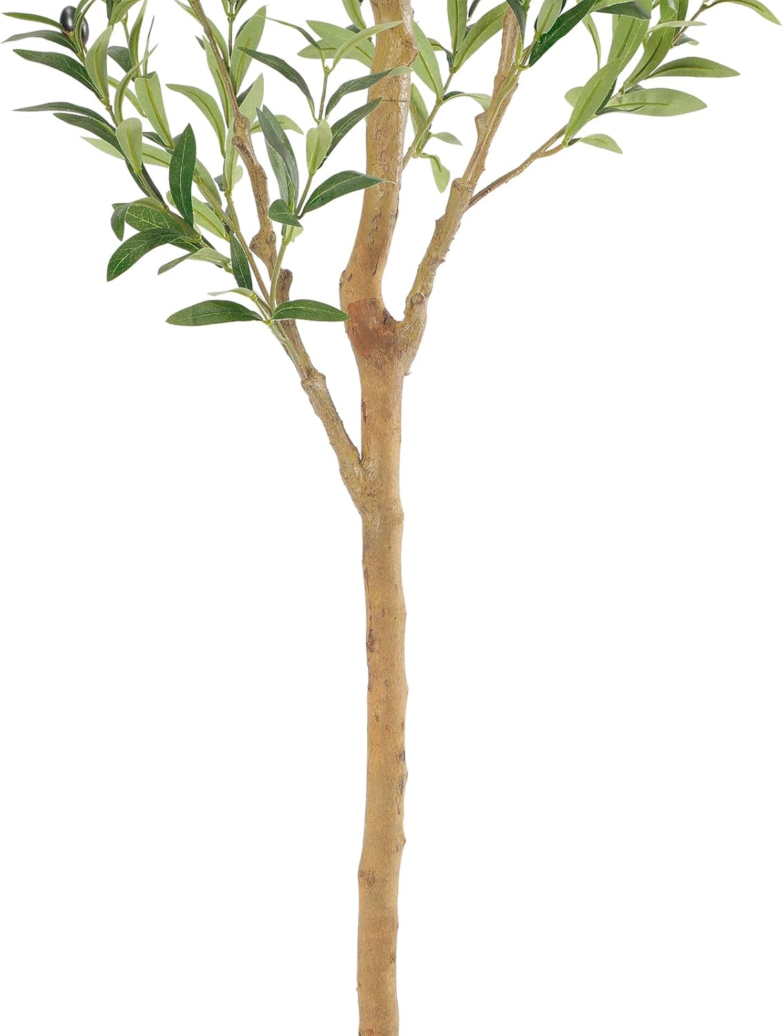 Bellacat Faux Olive Tree 7ft，Olive Trees Artificial Indoor with Natural Wood Trunk and Realistic Leaves and Fruits. 7 Feet(84in) Fake Olive Tree for Home House Office Décor.
