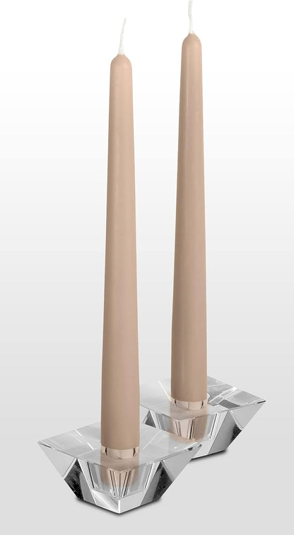 Hyoola Tall Taper Candles - 10 Inch Metallic Gold Unscented Dripless Taper Candles - 8 Hour Burn Time - 4 Pack