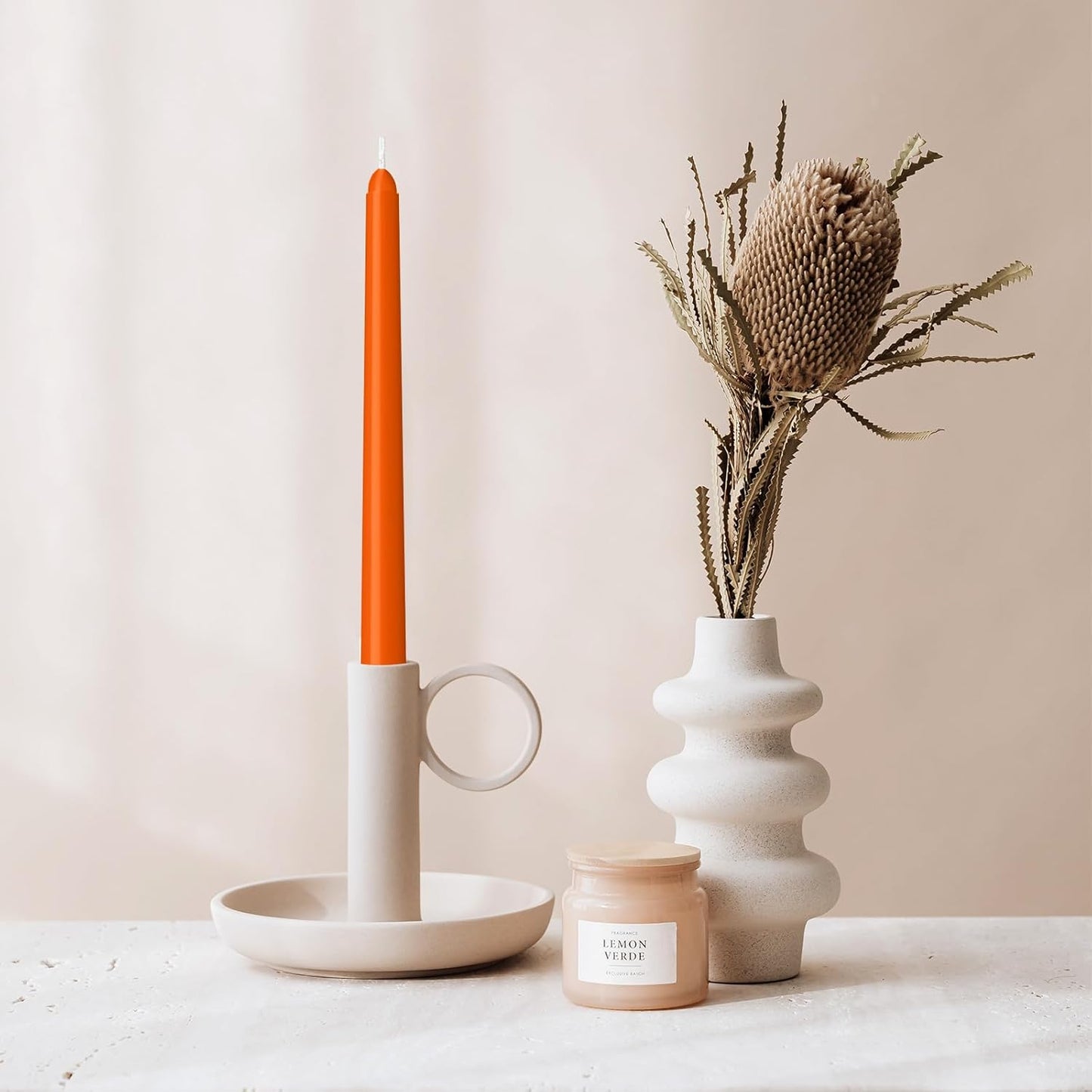 4 Pack Ivory Taper Candles - Taper Candles 10 Inch Dripless, Smokeless & Unscented - 8 Hours Long Burning - Hand Poured Tall Candlesticks - Ideal for Weddings, Dinner Parties, and Home Decor
