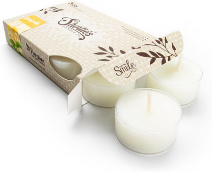 Pure English Lavender Premium Tealight Candles - Highly Scented with Essential & Natural Oils - 6 Purple Tea Lights - Beautiful Candlelight - Made in the USA - Flower & Floral Collection