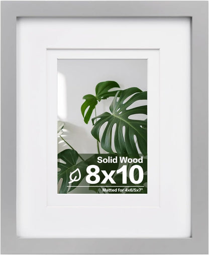 Egofine 12x16 Picture Frame Black, Covered by Plexiglass Made of Solid Wood, Display Pictures 9x12 and 11x14 with Mat or 12x16 Without Mat, for Wall Mounting Photo Frame - Colors A